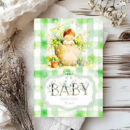 Homegrown Baby Boy Card - A Charming Welcome for New Baby