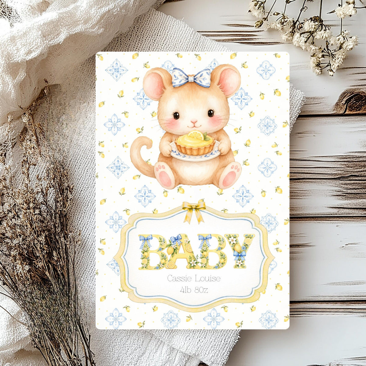 Charming Little Girl Newborn Baby Card – A Sweet Welcome