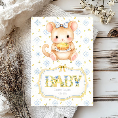 Charming Little Girl Newborn Baby Card – A Sweet Welcome