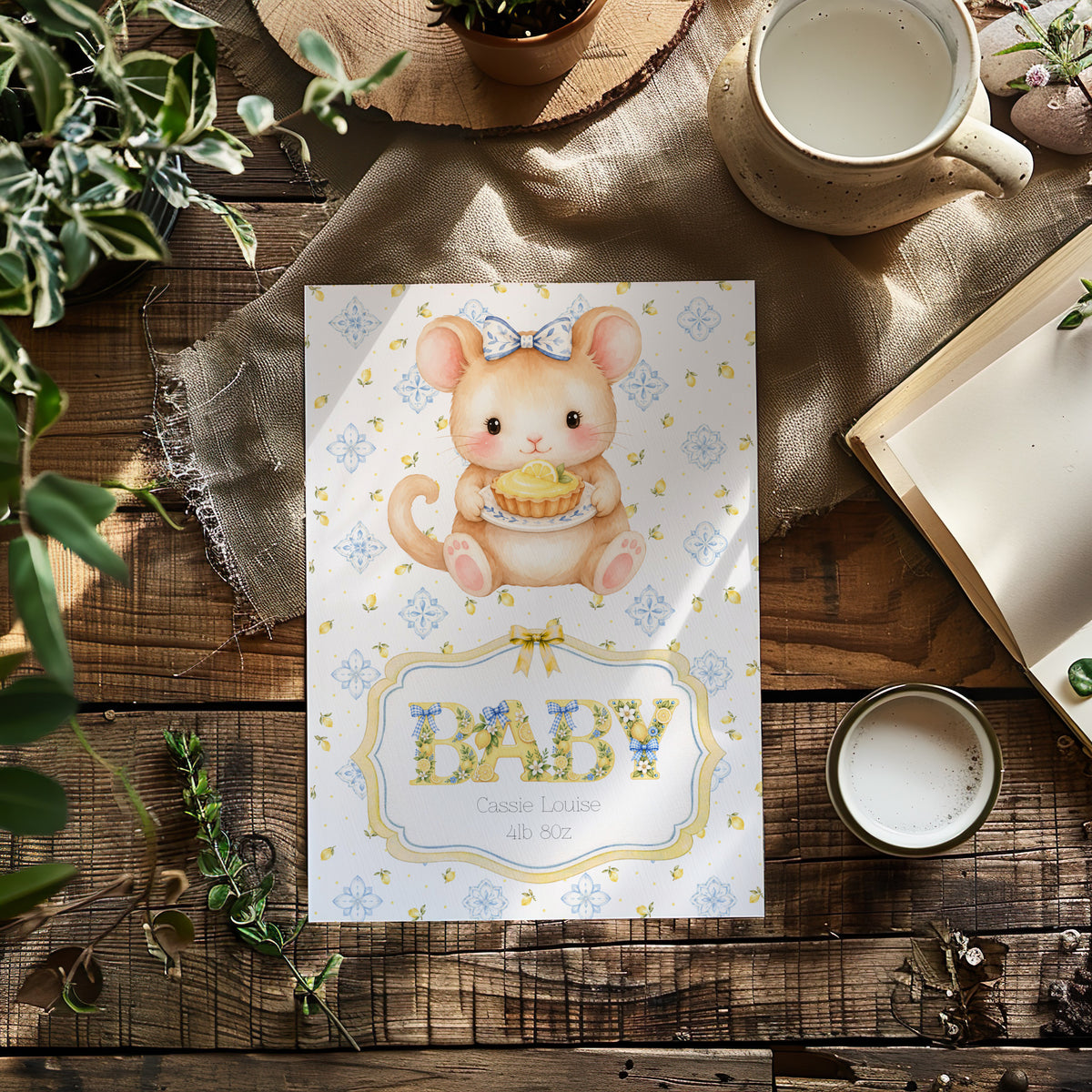 Charming Little Girl Newborn Baby Card – A Sweet Welcome