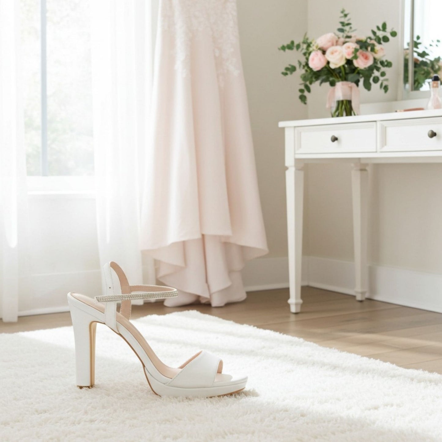 Marnie Platform Open Toe Bridal Shoes - Chic Style for the Modern Bride