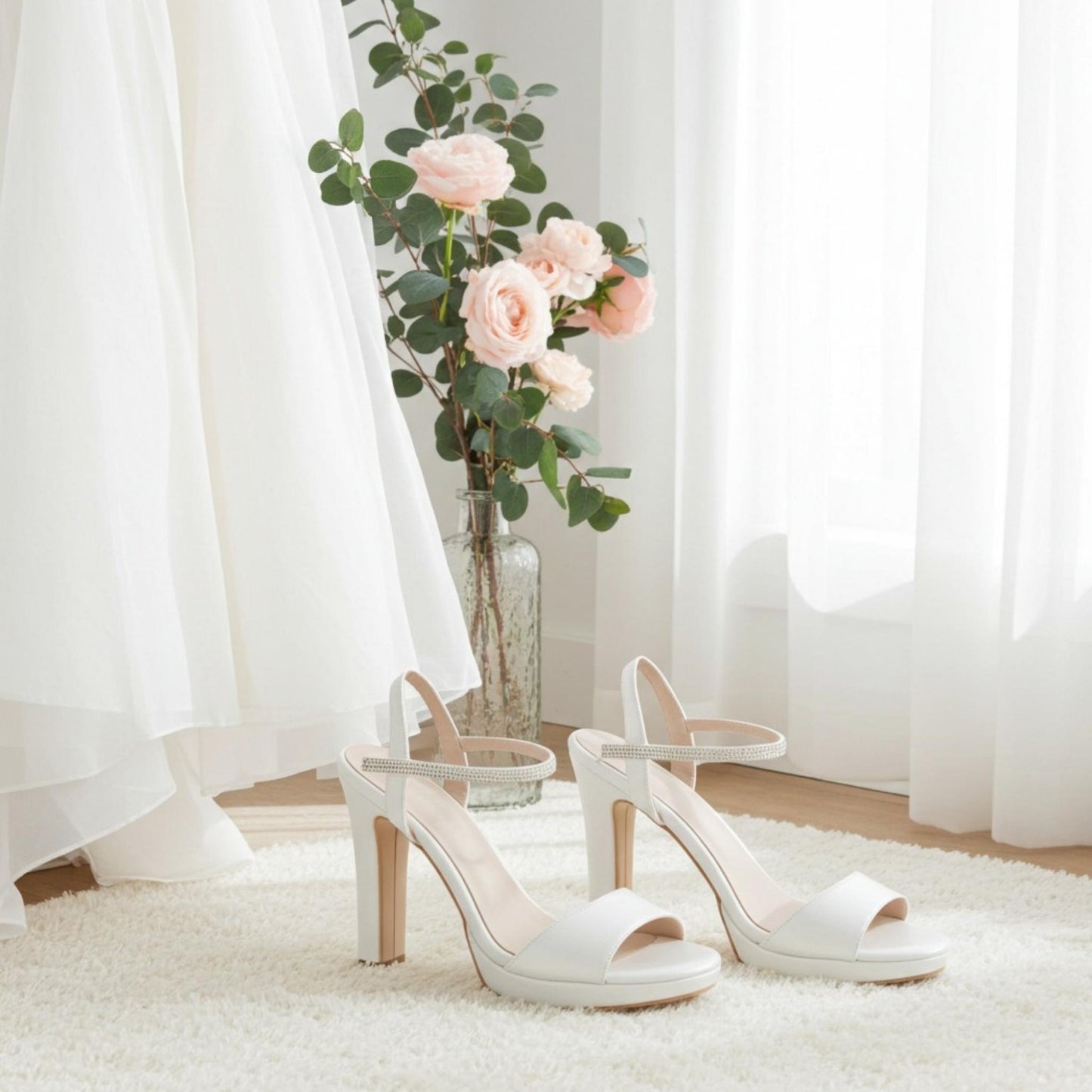 Marnie Platform Open Toe Bridal Shoes - Chic Style for the Modern Bride