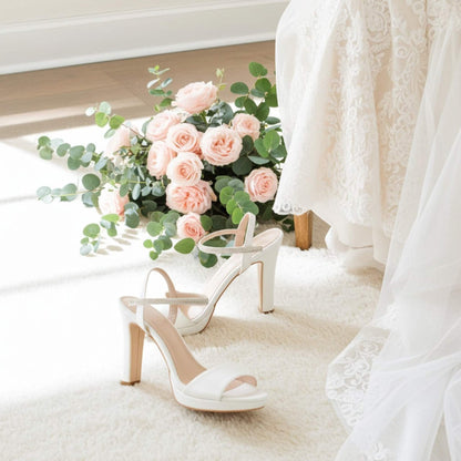 Marnie Platform Open Toe Bridal Shoes - Chic Style for the Modern Bride