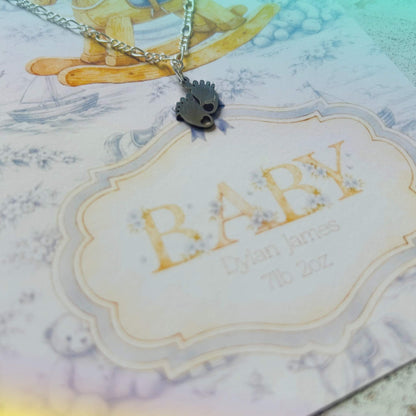 Adorable New Baby Necklace on Backing Card - Perfect Gift