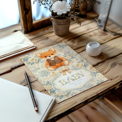 Handmade Custom Fox Nursery Print - Whimsical Personalised Decor