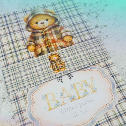Personalised Baby Boy Greeting Card A5