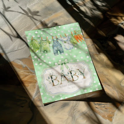 Homegrown Personalised Newborn Baby Card for Sweet Celebrations