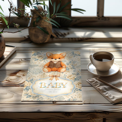 Handmade Custom Fox Nursery Print - Whimsical Personalised Decor