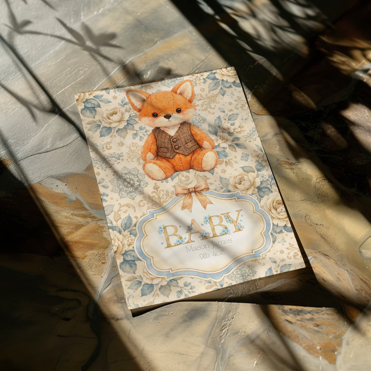 Handmade Custom Fox Nursery Print - Whimsical Personalised Decor