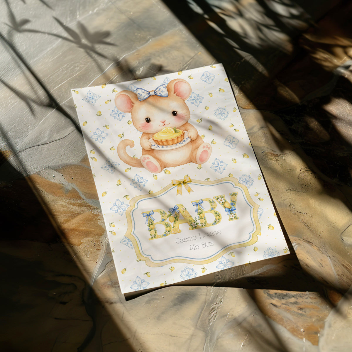 Charming Little Girl Newborn Baby Card – A Sweet Welcome