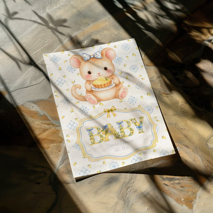 Charming Little Girl Newborn Baby Card – A Sweet Welcome